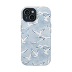 Blue Seagull Print Magnetic iPhone Case