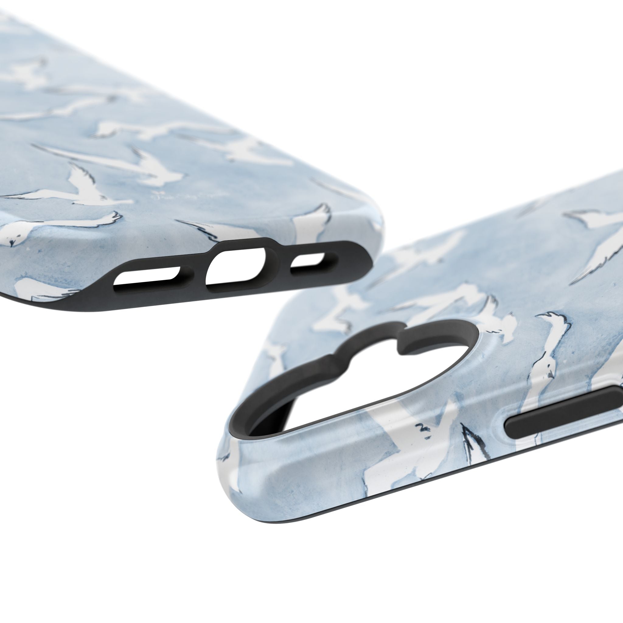 Blue Seagull Print Magnetic iPhone Case