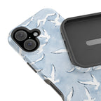 Blue Seagull Print Magnetic iPhone Case