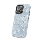Blue Seagull Print Magnetic iPhone Case