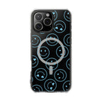 Blue Smilies Magnetic Clear Impact iPhone Case