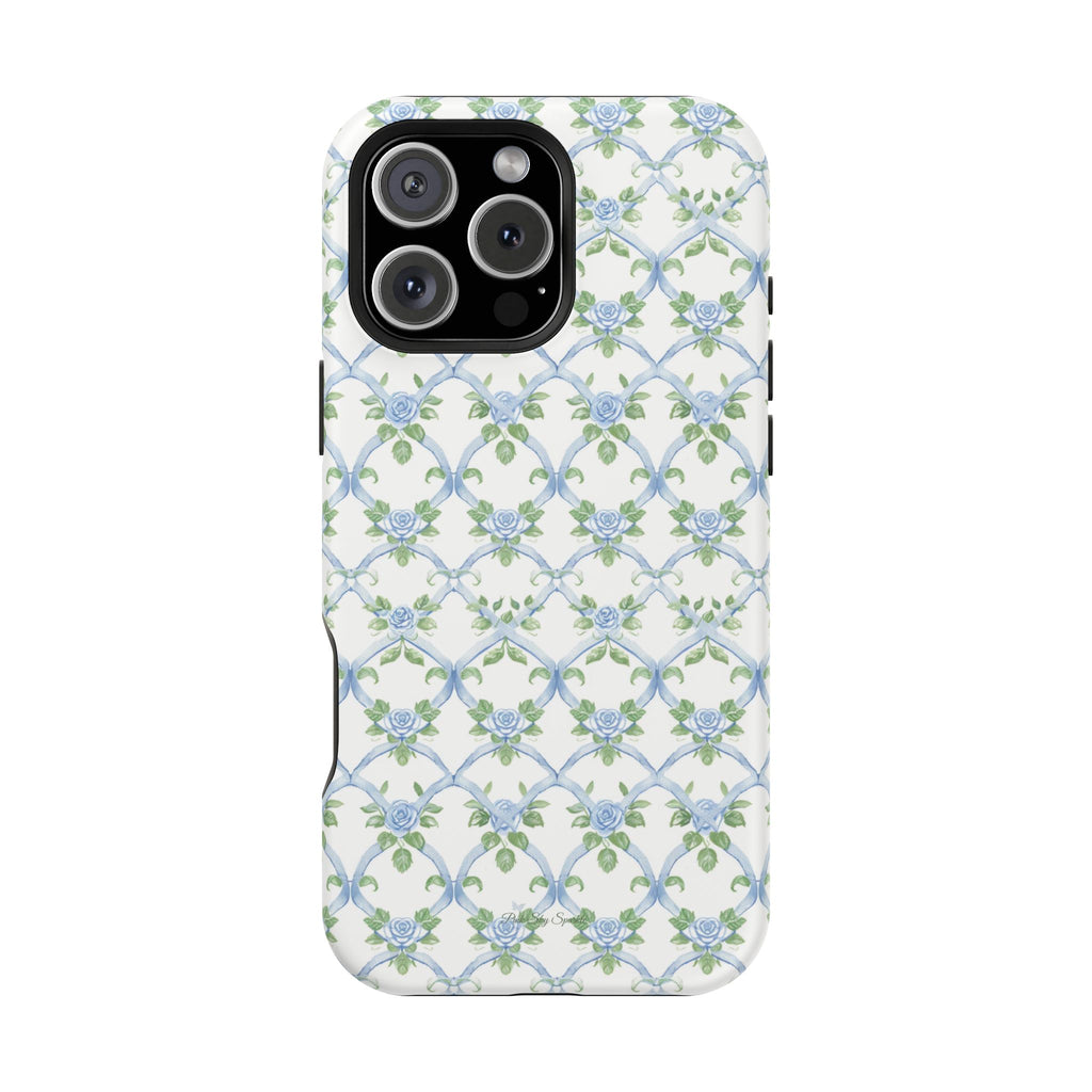 Bluebell Trellis Magnetic iPhone Case