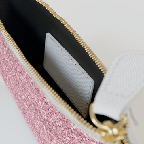 Blush Glitter Bomb Mini Clutch Bag