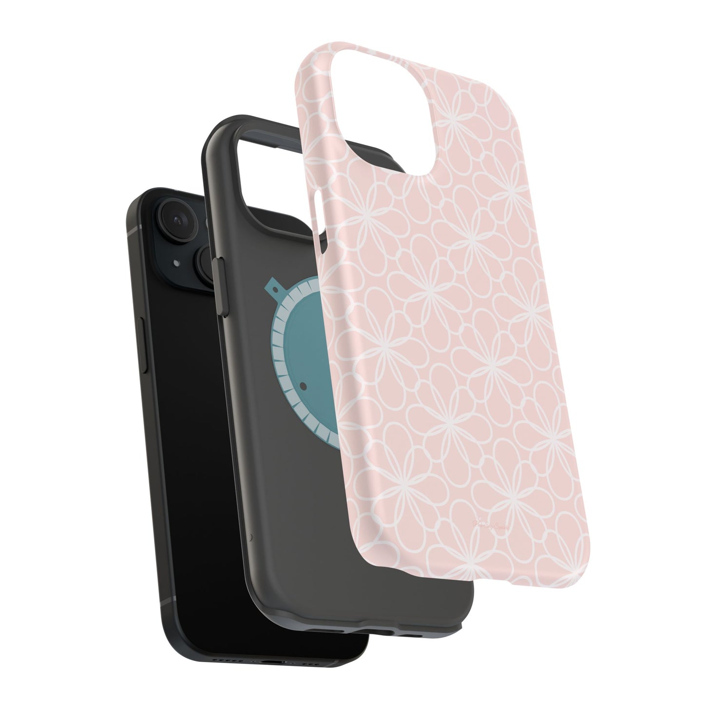 Blush Lace Bloom Magnetic iPhone Case