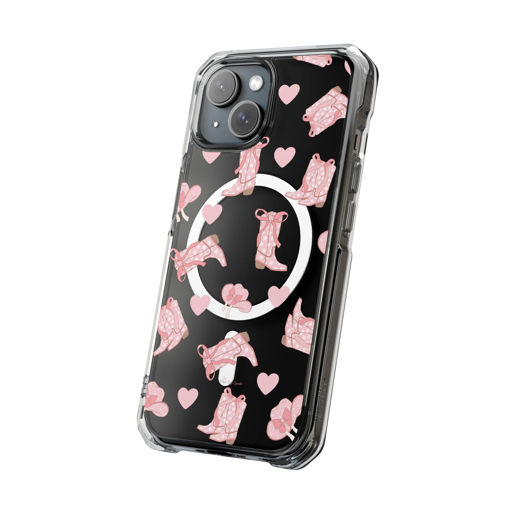 Boots and Hearts Magnetic Clear Impact iPhone Case