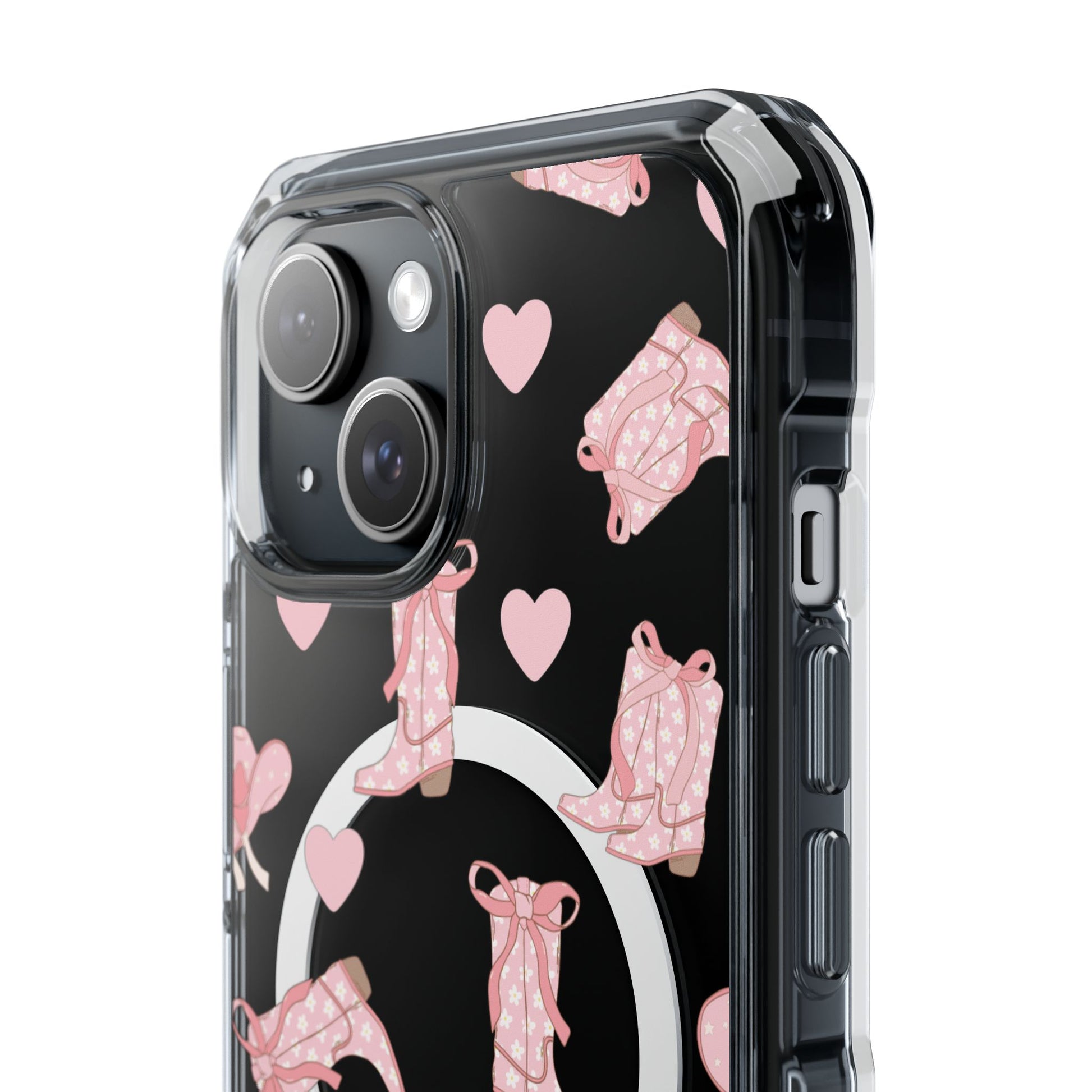 Boots and Hearts Magnetic Clear Impact iPhone Case