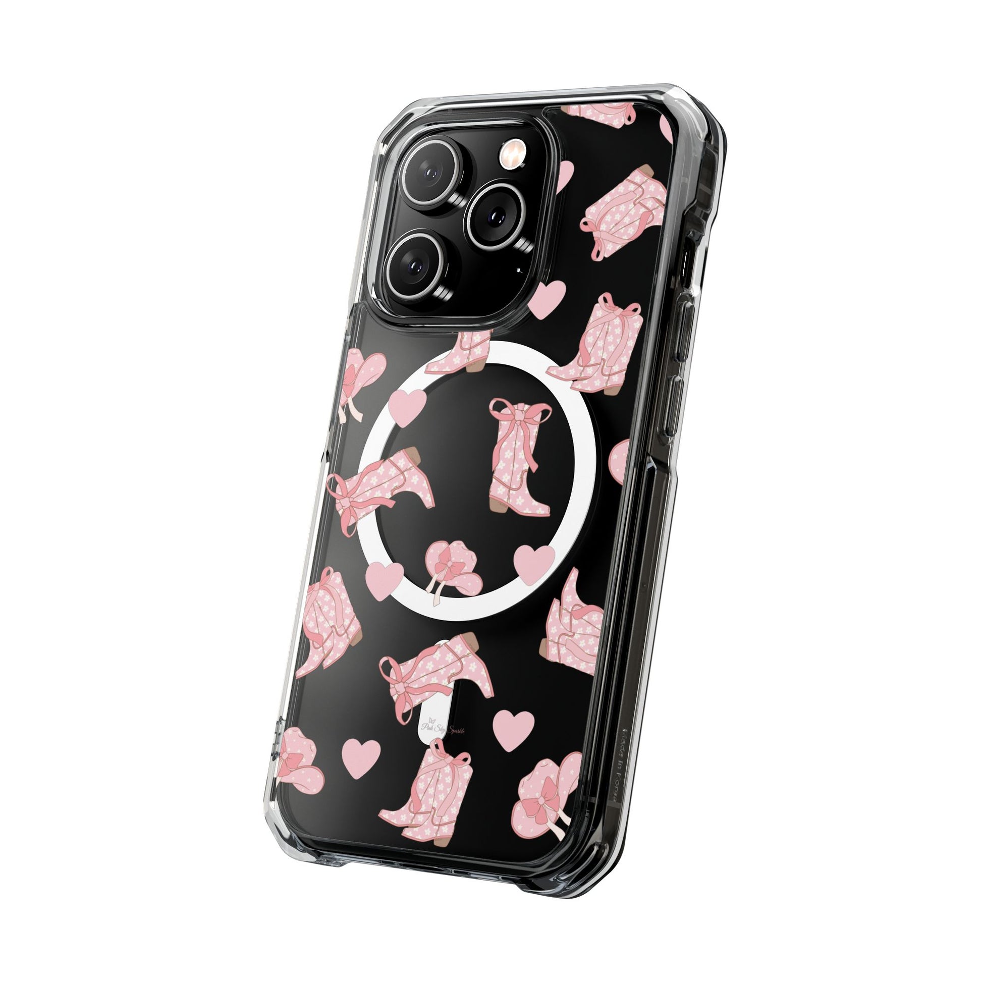 Boots and Hearts Magnetic Clear Impact iPhone Case