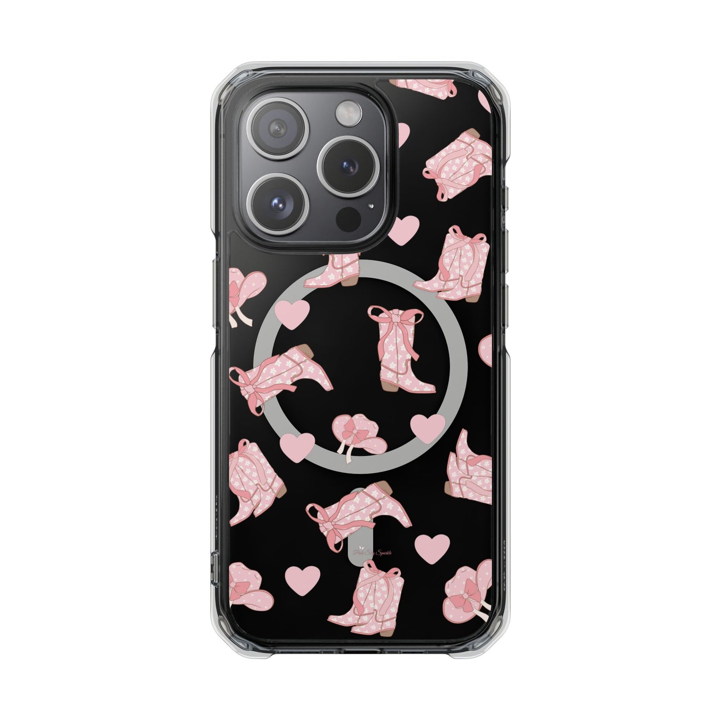 Boots and Hearts Magnetic Clear Impact iPhone Case