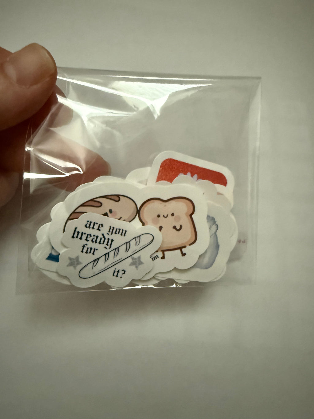 Bread Puns Sticker Set in a clear bag