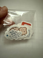 Bread Puns Sticker Set in a clear bag