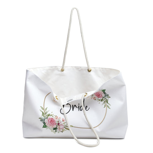 Bride Floral Weekender Tote Bag