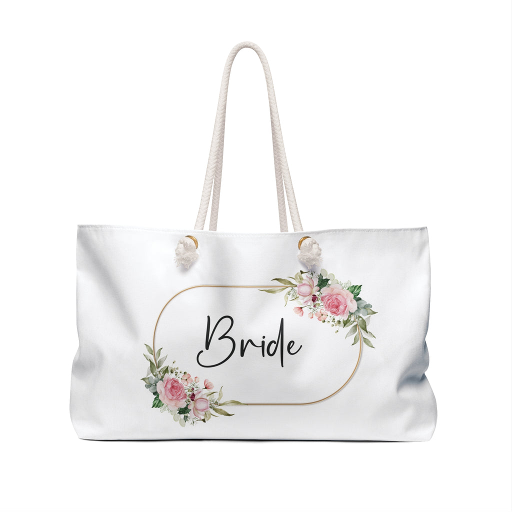 Bride Floral Weekender Tote Bag