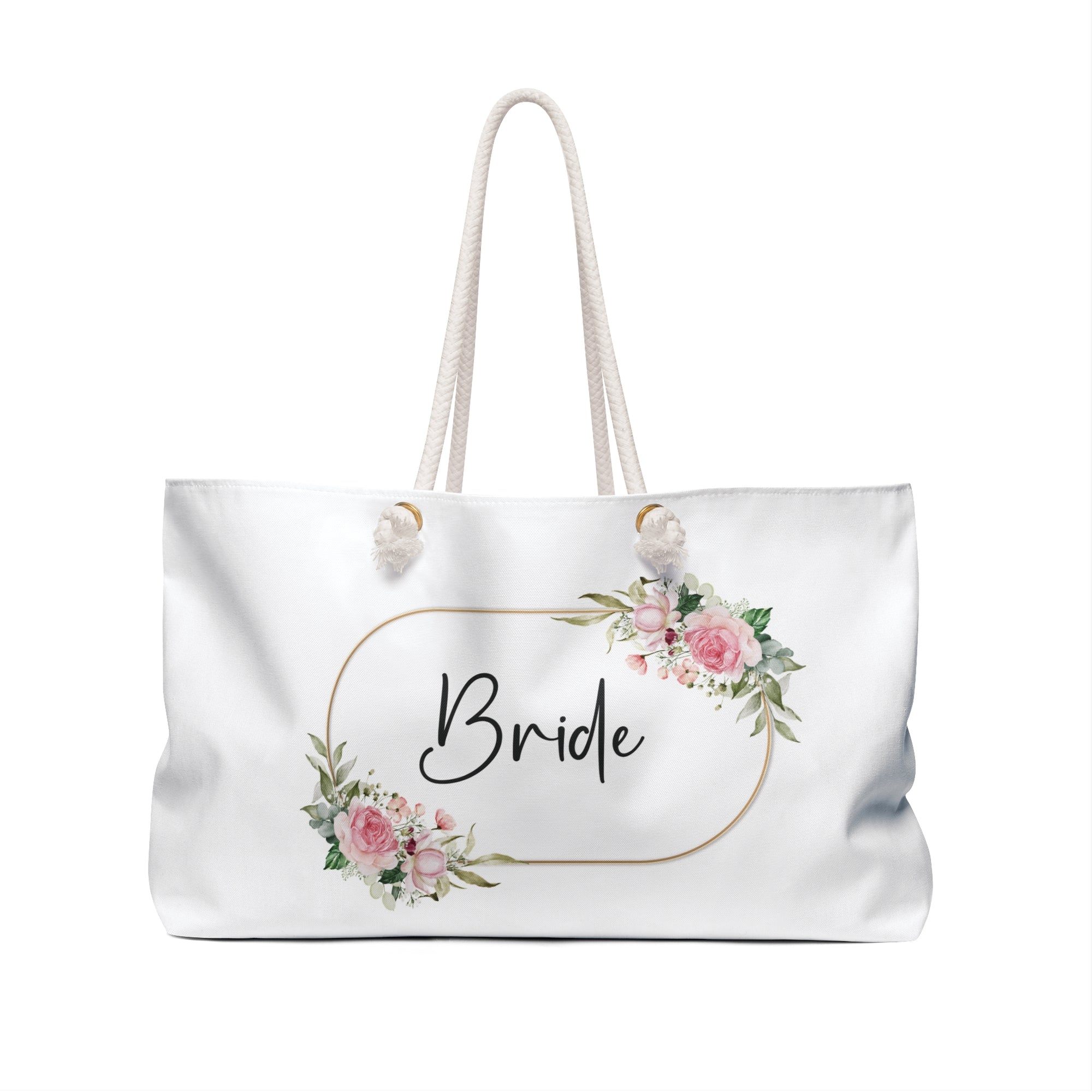 Bride Floral Weekender Tote Bag
