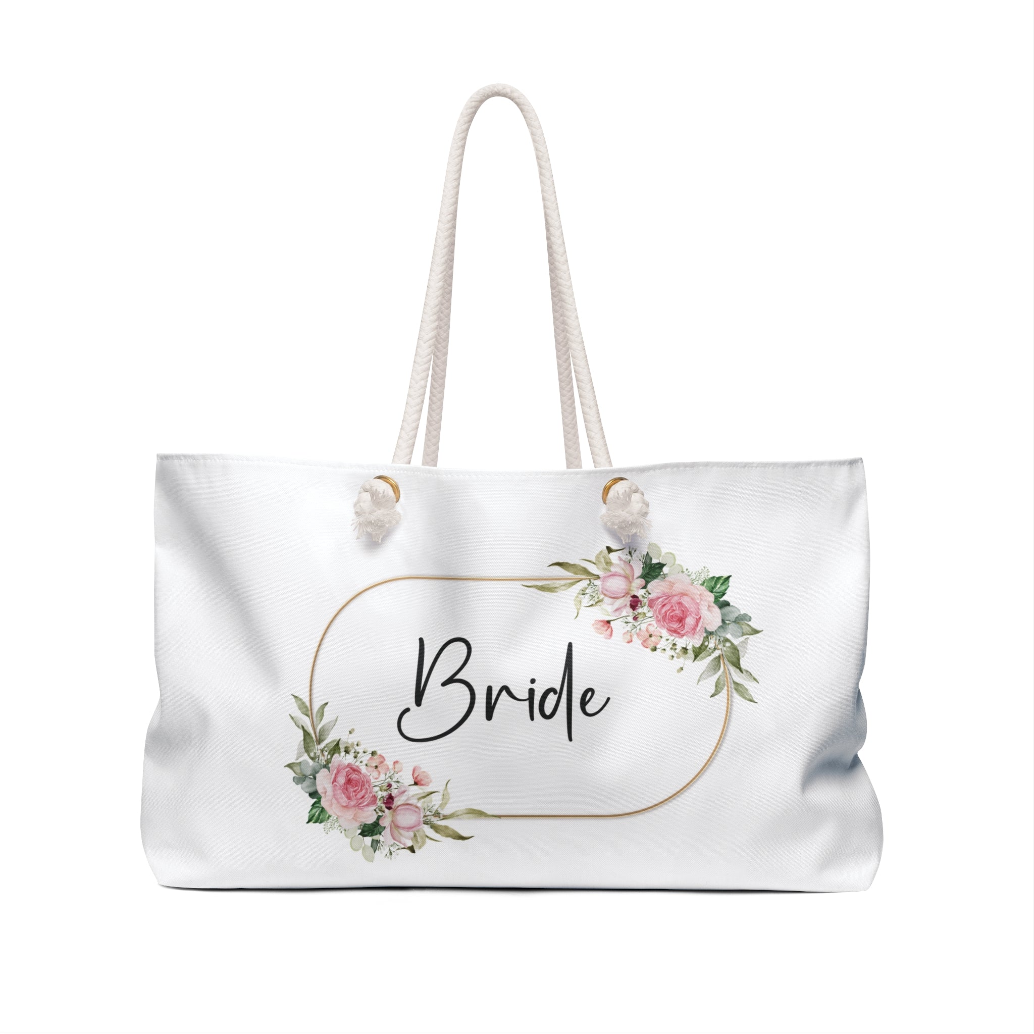 Bride Floral Weekender Tote Bag