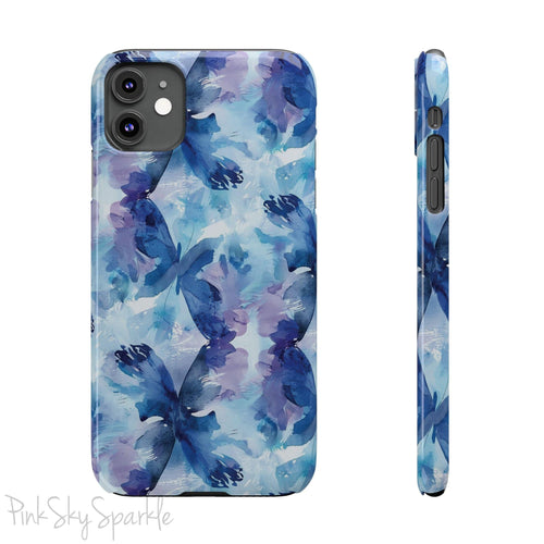 Butterfly Elegance Slim iPhone Case. Enhance your phone's style with the Butterfly Dreams Slim iPhone Case! This case features a sleek, slim design and a beautiful watercolour butterfly pattern.