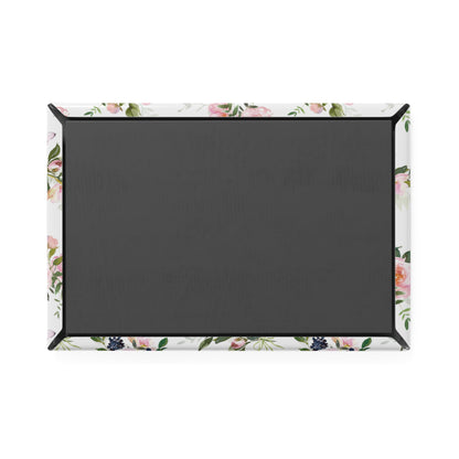 Butterfly Garden Rectangle Button Magnet - Delicate and enchanting magnet featuring a whimsical garden scene with pink butterflies and floral accents. Perfect for fridge decor, gifting, and nature lovers.