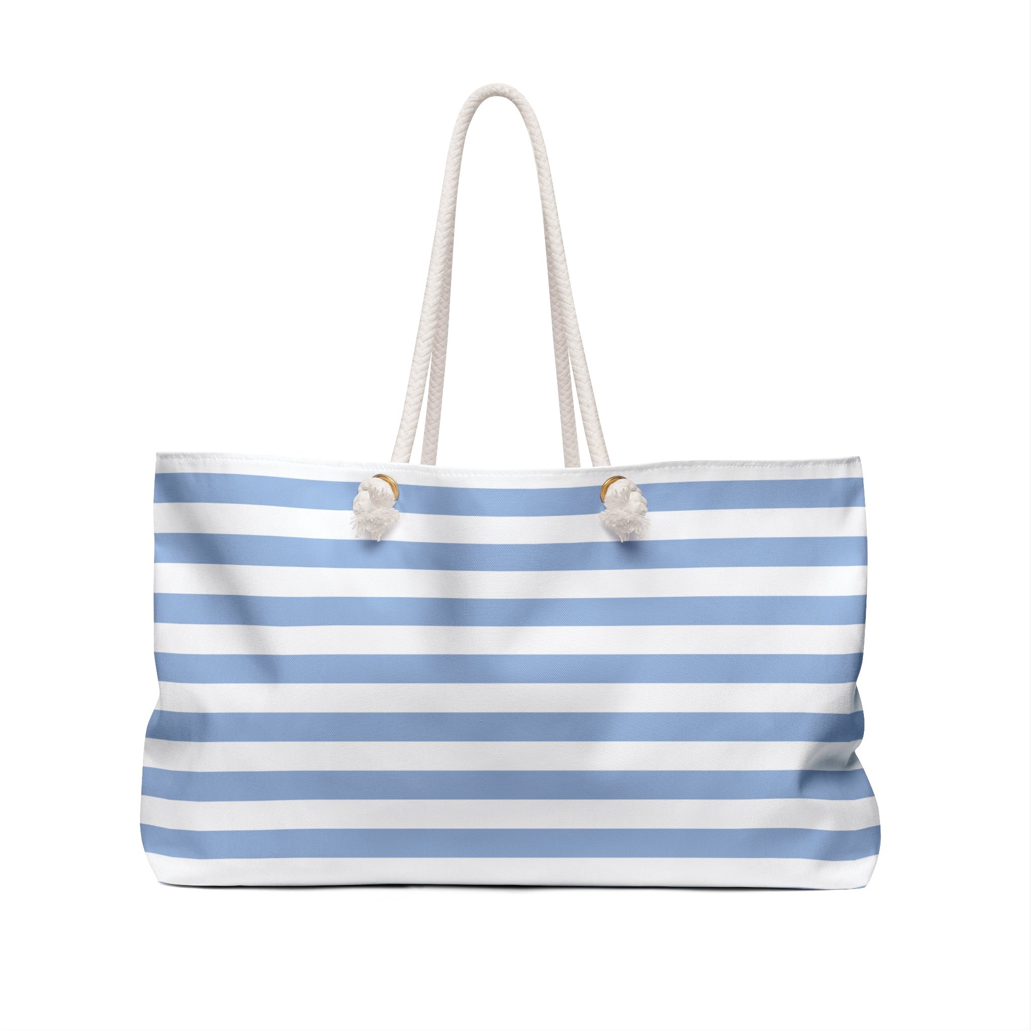 By the Pool Blue Striped Weekender Tote Bag