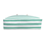 Cabana Mint Stylish Striped Weekender Tote Bag