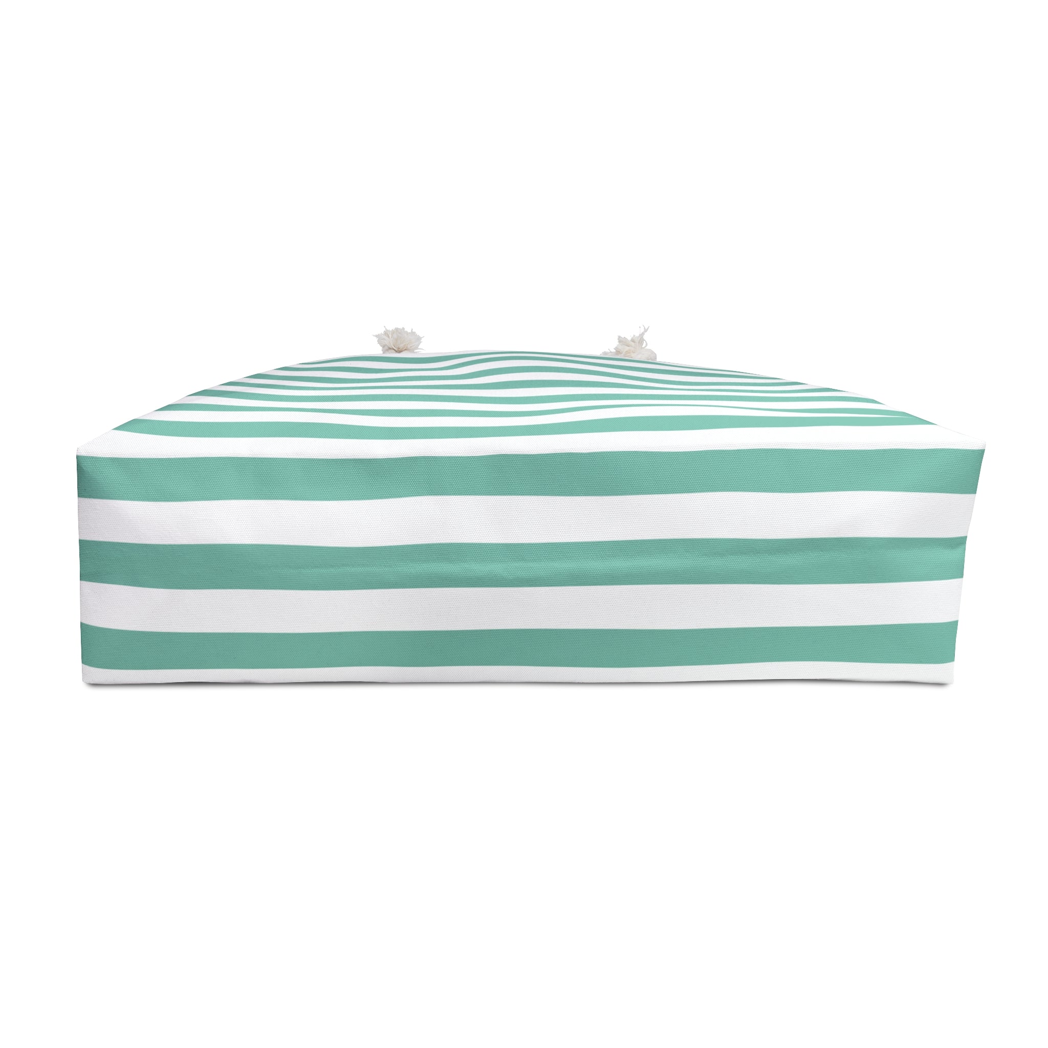 Cabana Mint Stylish Striped Weekender Tote Bag