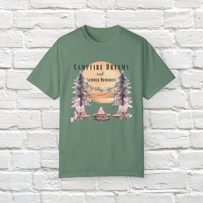 Campfire Dreams and Summer Memories Unisex Garment-Dyed T-shirt