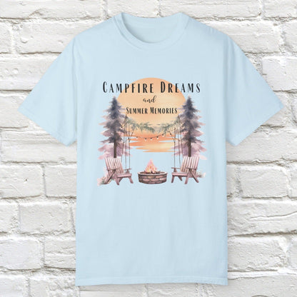 Campfire Dreams and Summer Memories Unisex Garment-Dyed T-shirt