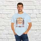 Campfire Dreams and Summer Memories Unisex Garment-Dyed T-shirt. Escape to the great outdoors with our Campfire Dreams and Summer Memories Garment-Dyed T-shirt. Made from soft, high-quality fabric, this shirt is perfect for cozy nights by the fire or creating unforgettable summer memories. Featuring the graphics of a scenery of a sunset, trees, patio lights, a fire pit and two wood chairs.