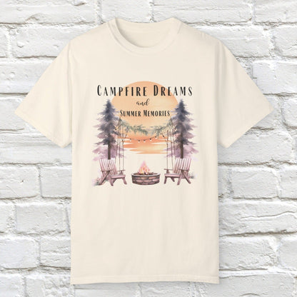 Campfire Dreams and Summer Memories Unisex Garment-Dyed T-shirt