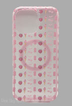 Cherry Berry Swirl Premium Clear MagSafe Case for iPhone 16 Pro Max