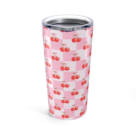 Chic Cherry Checkers 20 oz Tumbler