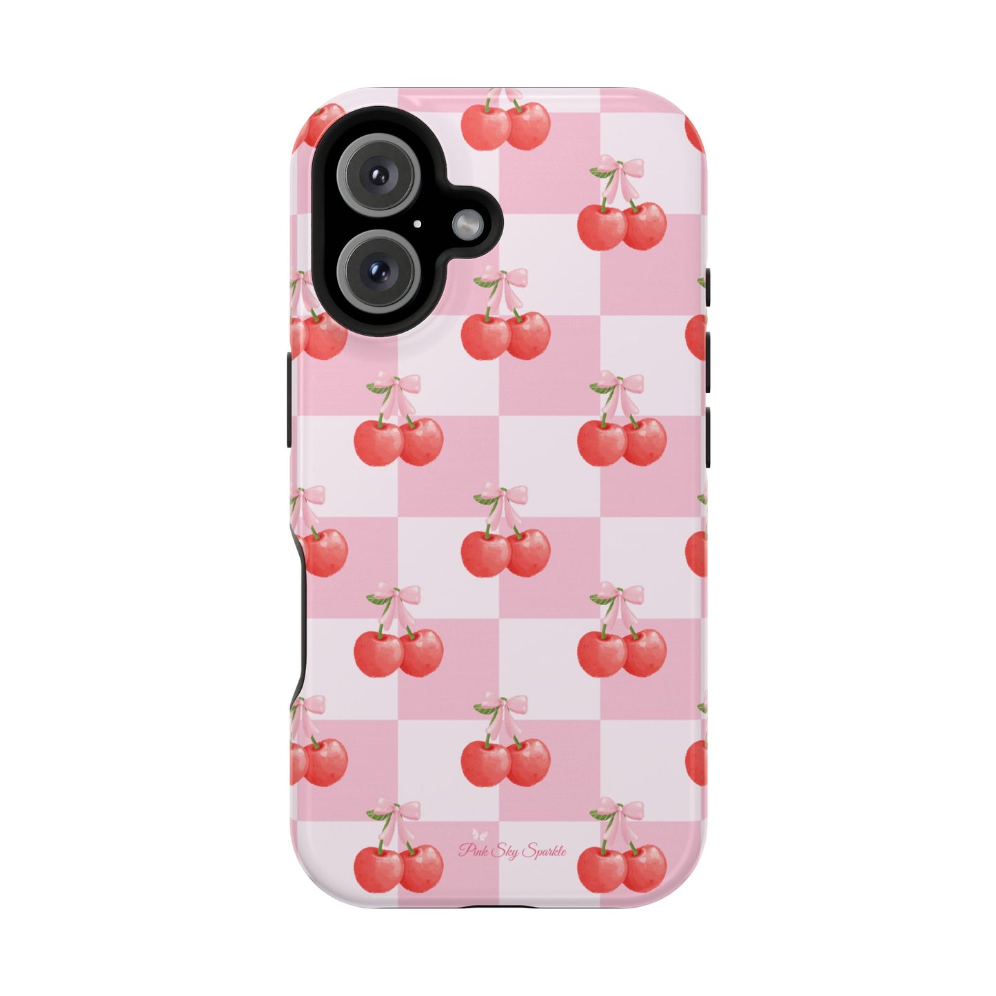 Chic Cherry Checkers Magnetic iPhone Case