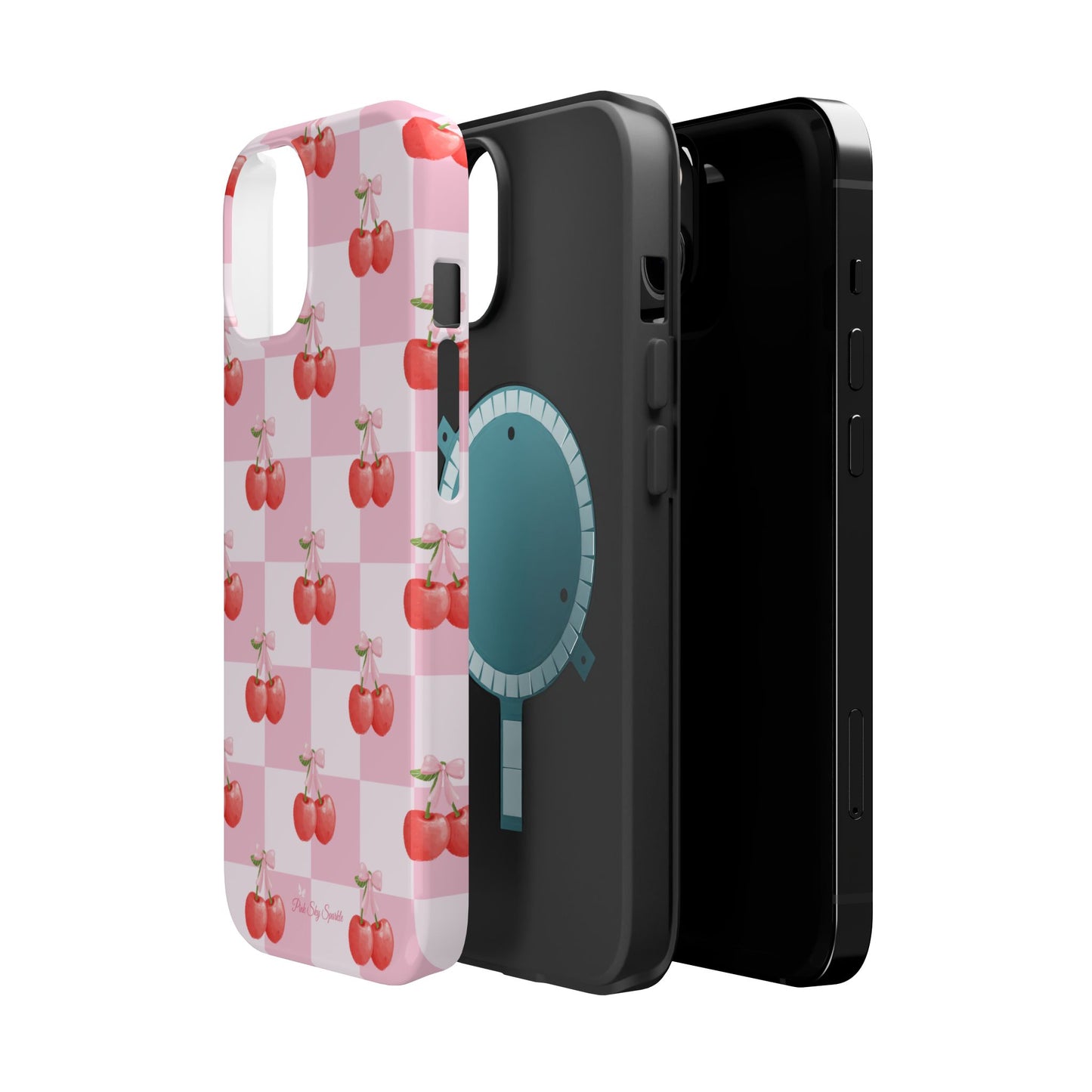 Chic Cherry Checkers Magnetic iPhone Case