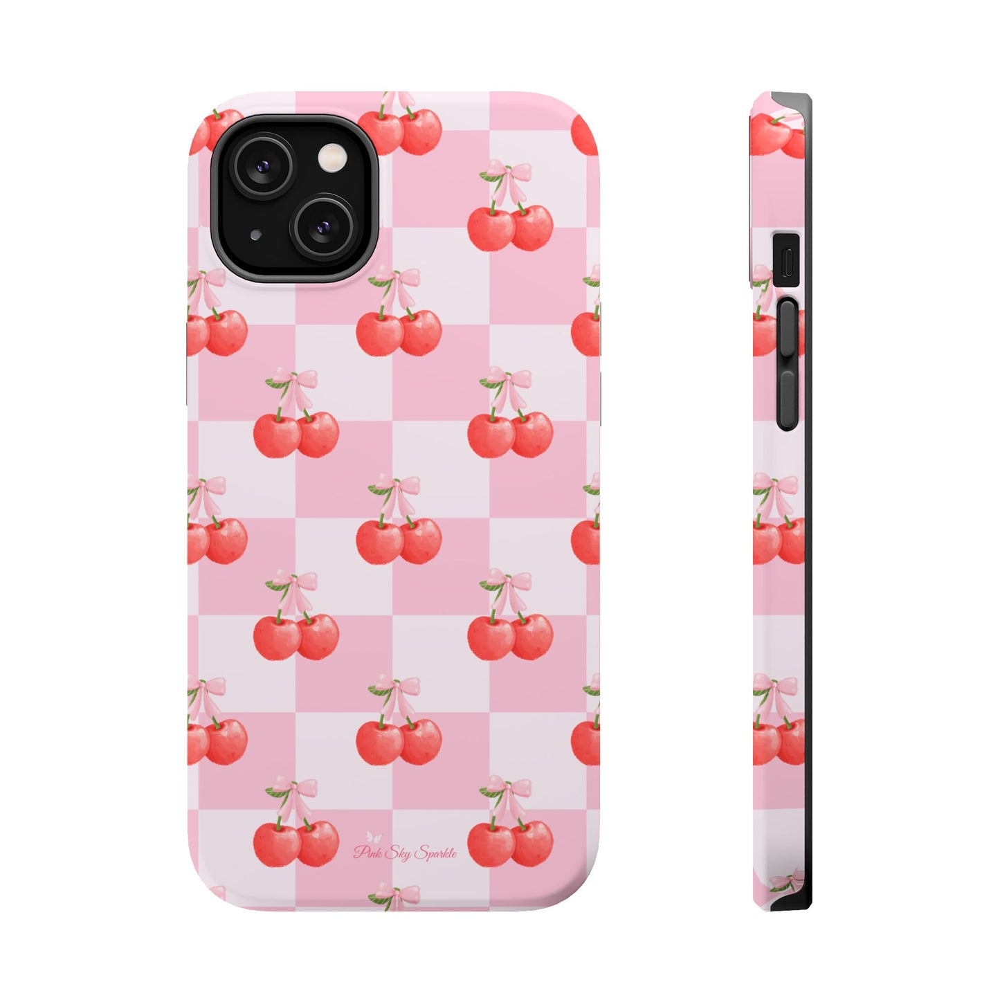 Chic Cherry Checkers Magnetic iPhone Case