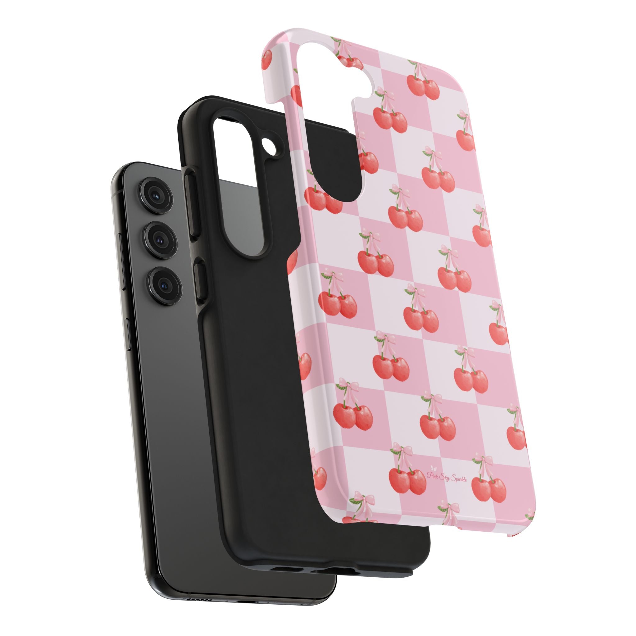 Chic Cherry Checkers Tough Samsung Galaxy Phone Case