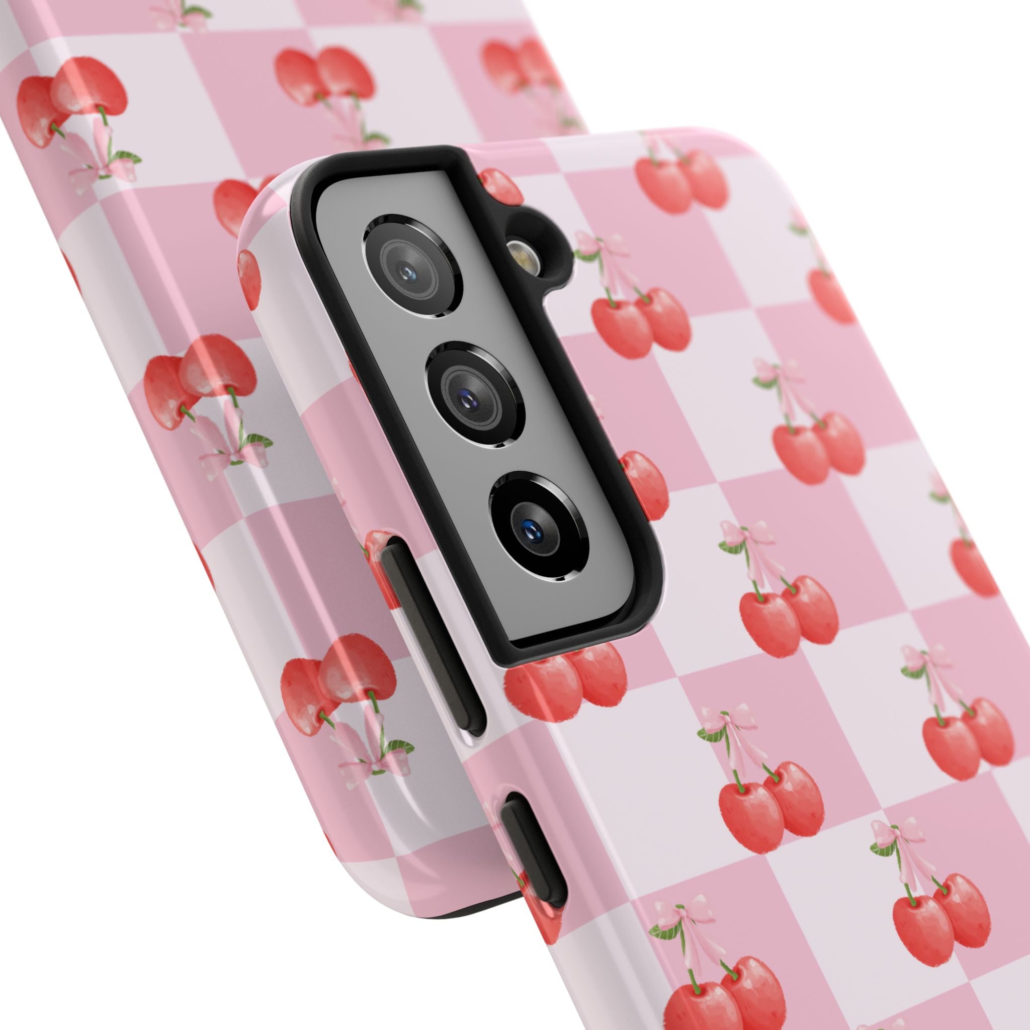 Chic Cherry Checkers Tough Samsung Galaxy Phone Case