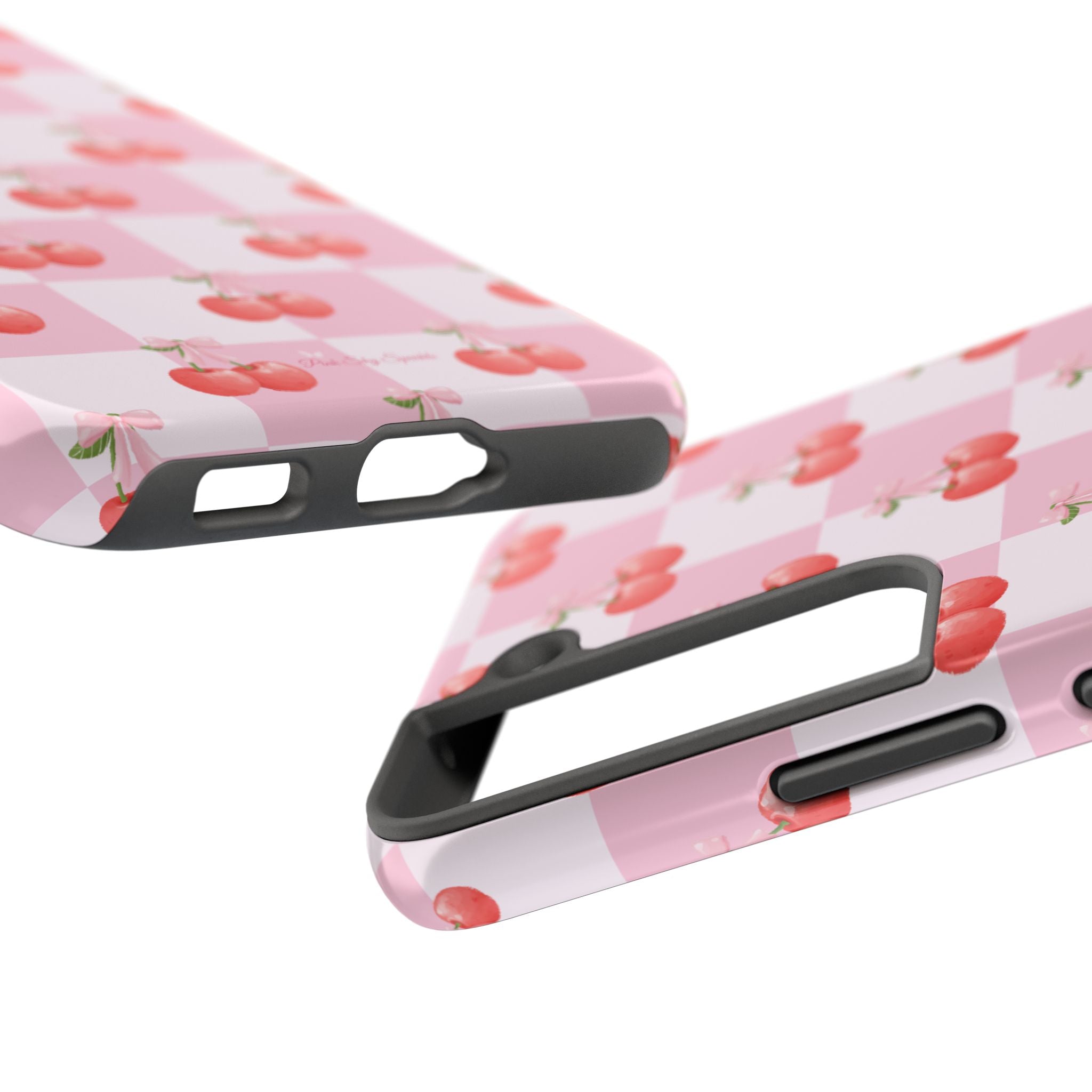 Chic Cherry Checkers Tough Samsung Galaxy Phone Case