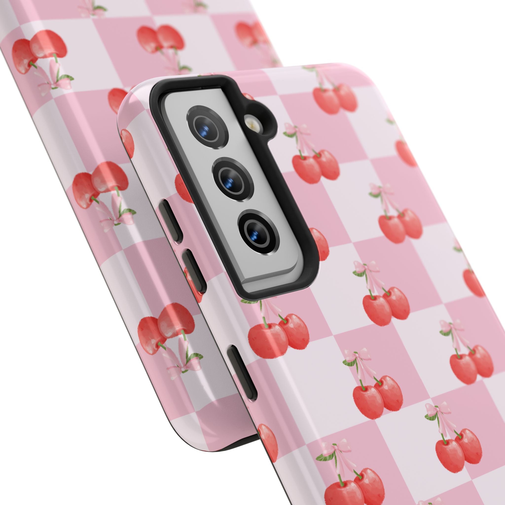Chic Cherry Checkers Tough Samsung Galaxy Phone Case