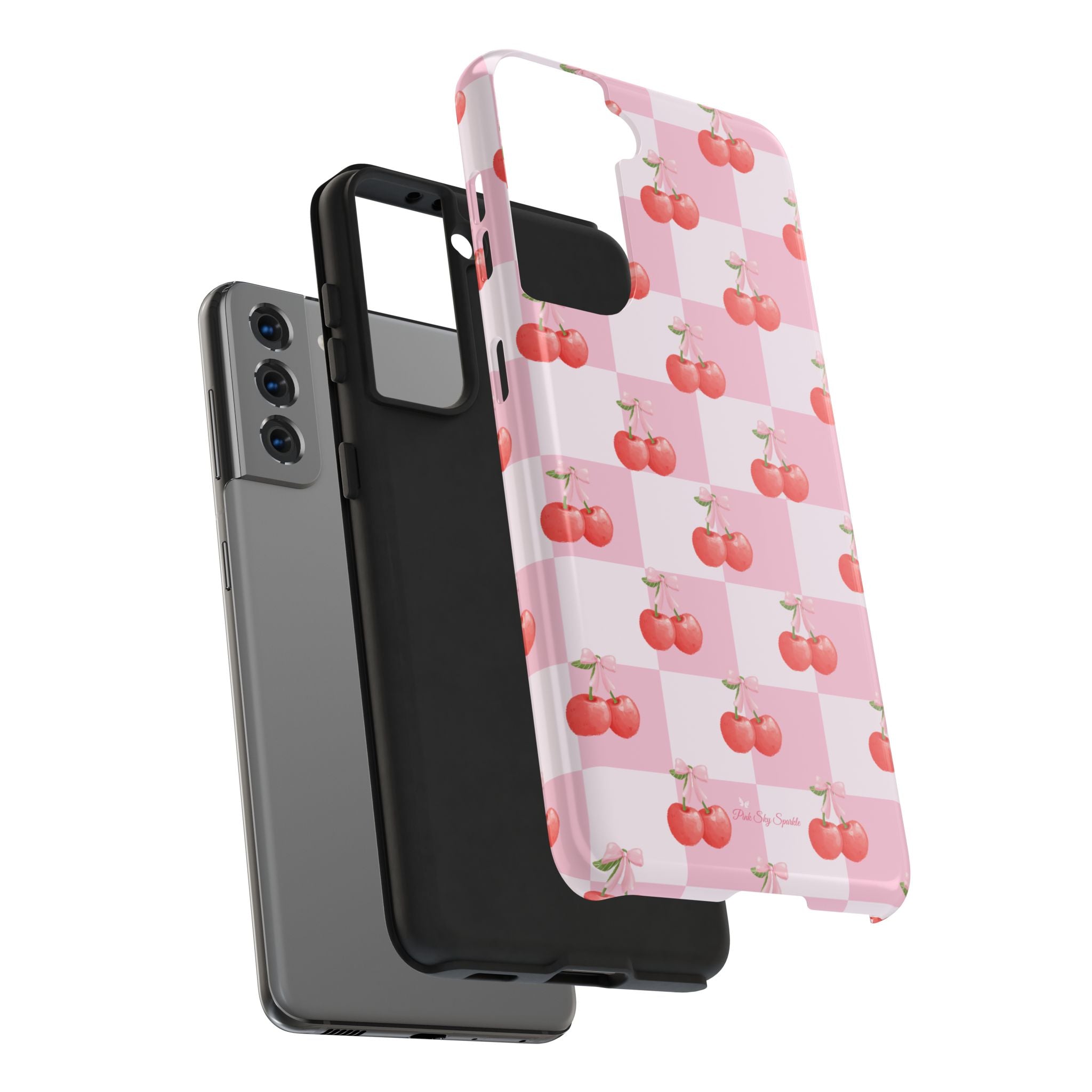 Chic Cherry Checkers Tough Samsung Galaxy Phone Case