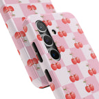 Chic Cherry Checkers Tough Samsung Galaxy Phone Case