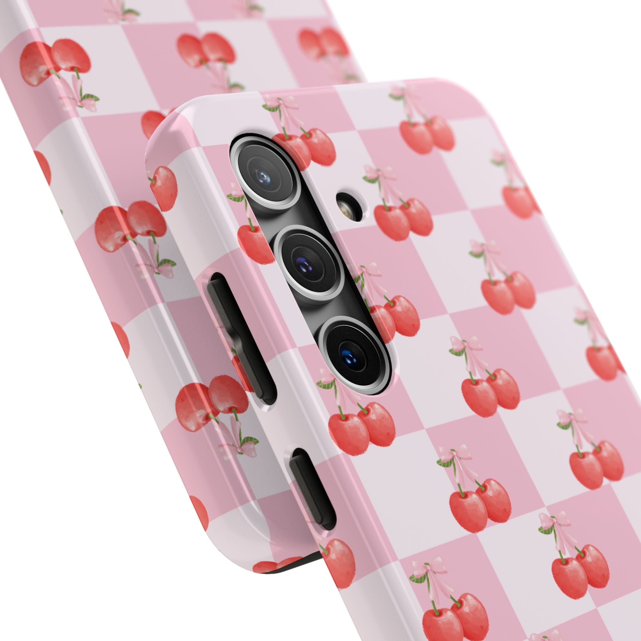 Chic Cherry Checkers Tough Samsung Galaxy Phone Case