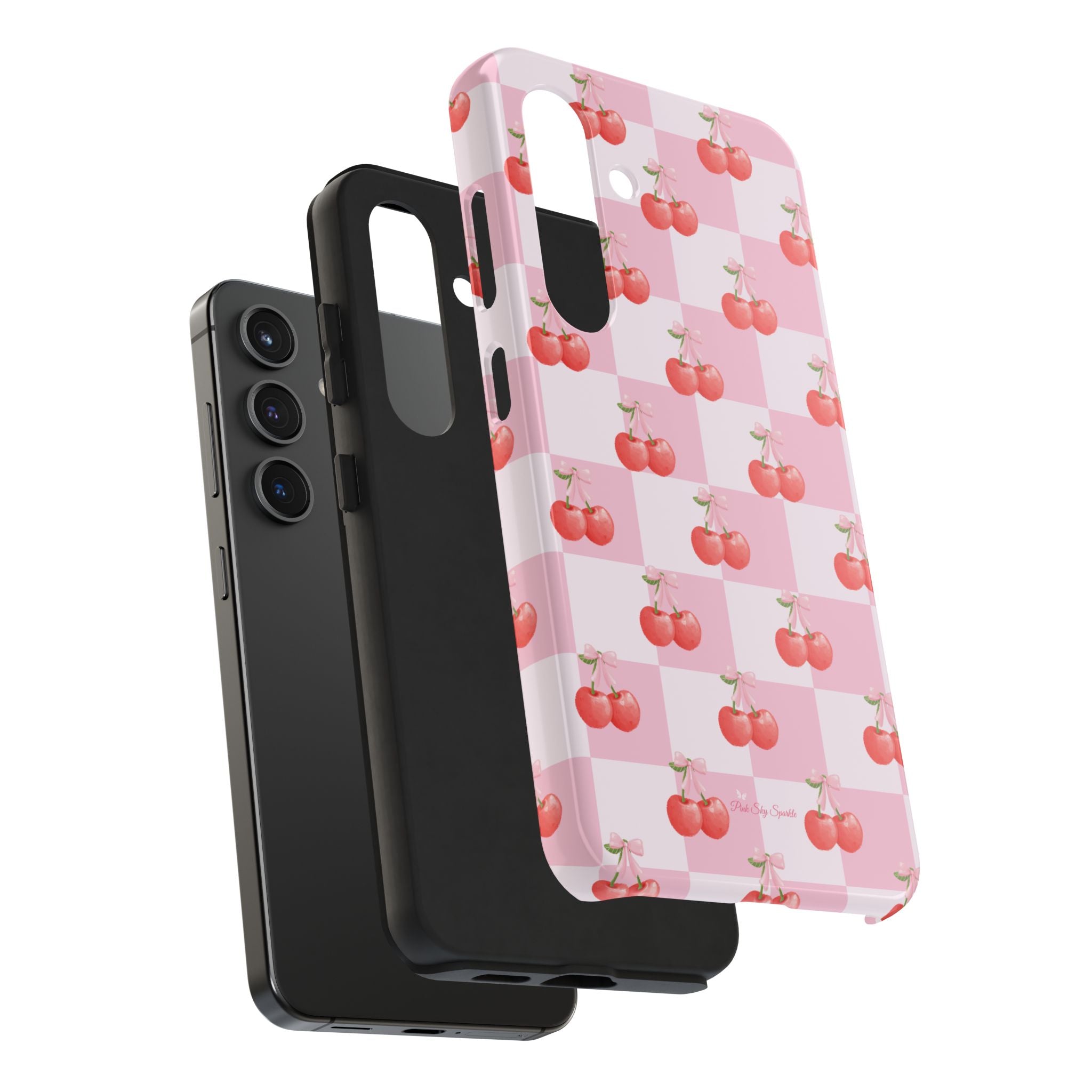 Chic Cherry Checkers Tough Samsung Galaxy Phone Case
