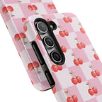 Chic Cherry Checkers Tough Samsung Galaxy Phone Case