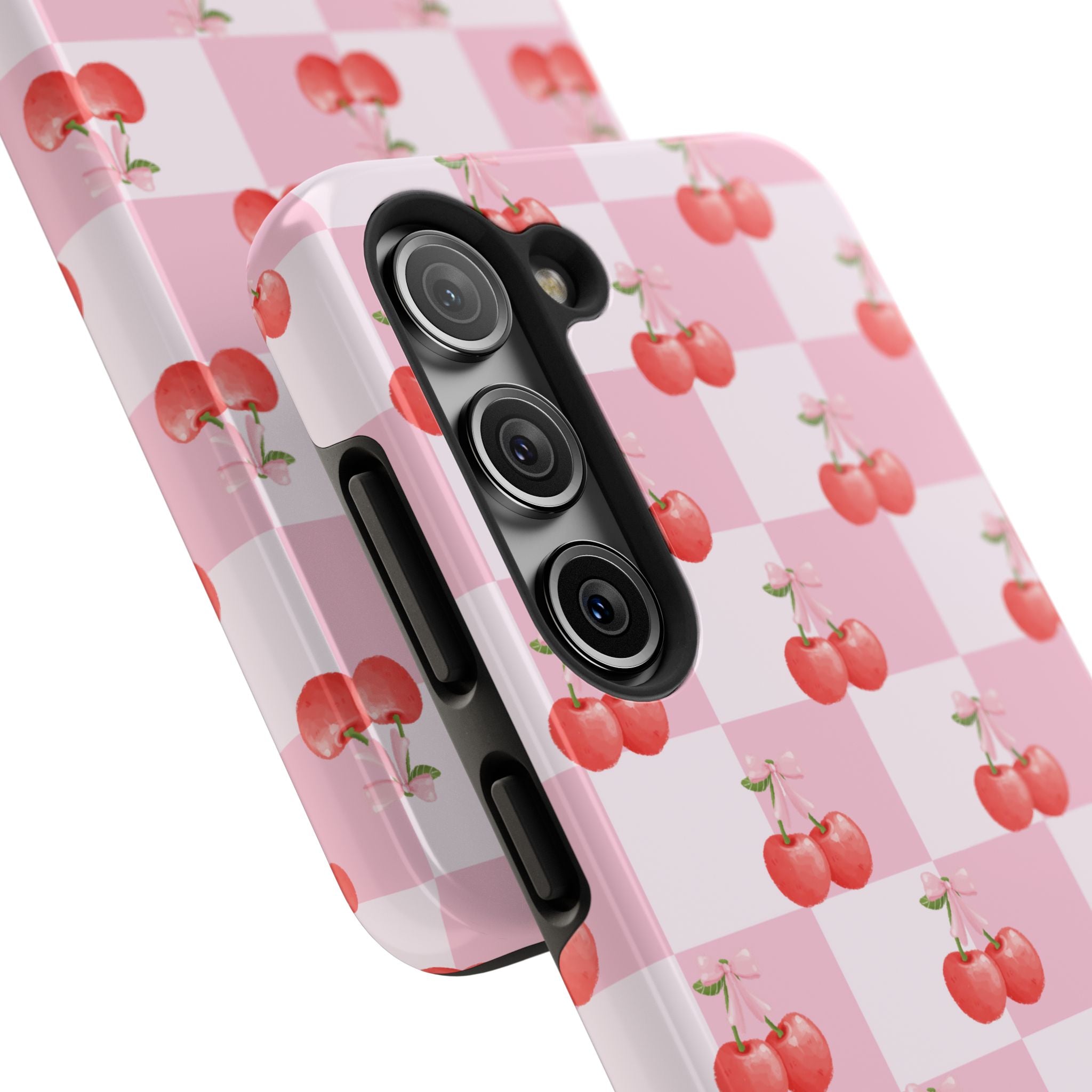 Chic Cherry Checkers Tough Samsung Galaxy Phone Case
