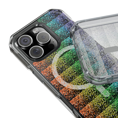 Bright, bold, and full of energy—our Confetti Glow Magnetic Clear Impact iPhone Case features a vibrant rainbow confetti design that pops against your phone. Designed for both style and protection, this case adds a fun, colorful touch while keeping your device safe.