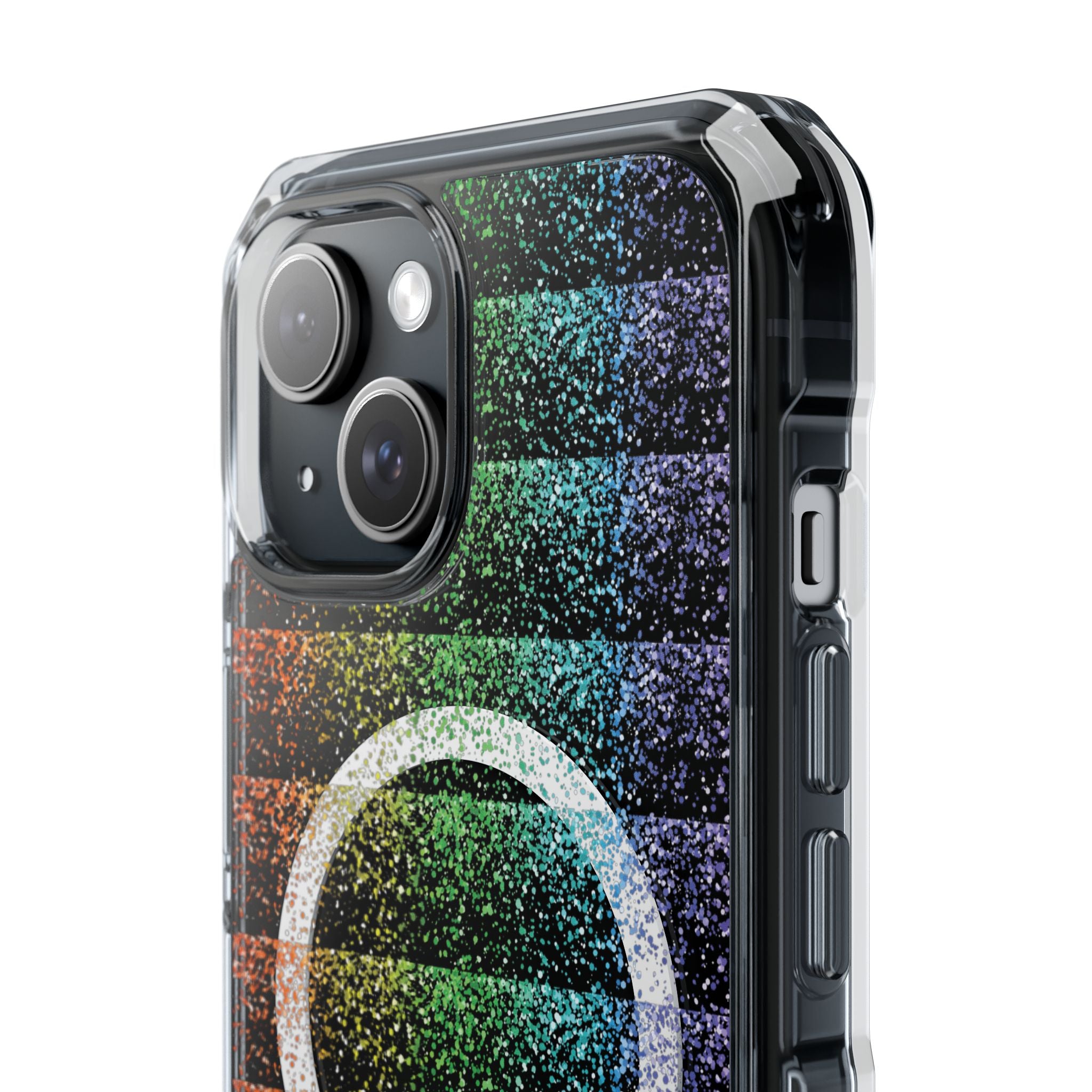 Bright, bold, and full of energy—our Confetti Glow Magnetic Clear Impact iPhone Case features a vibrant rainbow confetti design that pops against your phone. Designed for both style and protection, this case adds a fun, colorful touch while keeping your device safe.