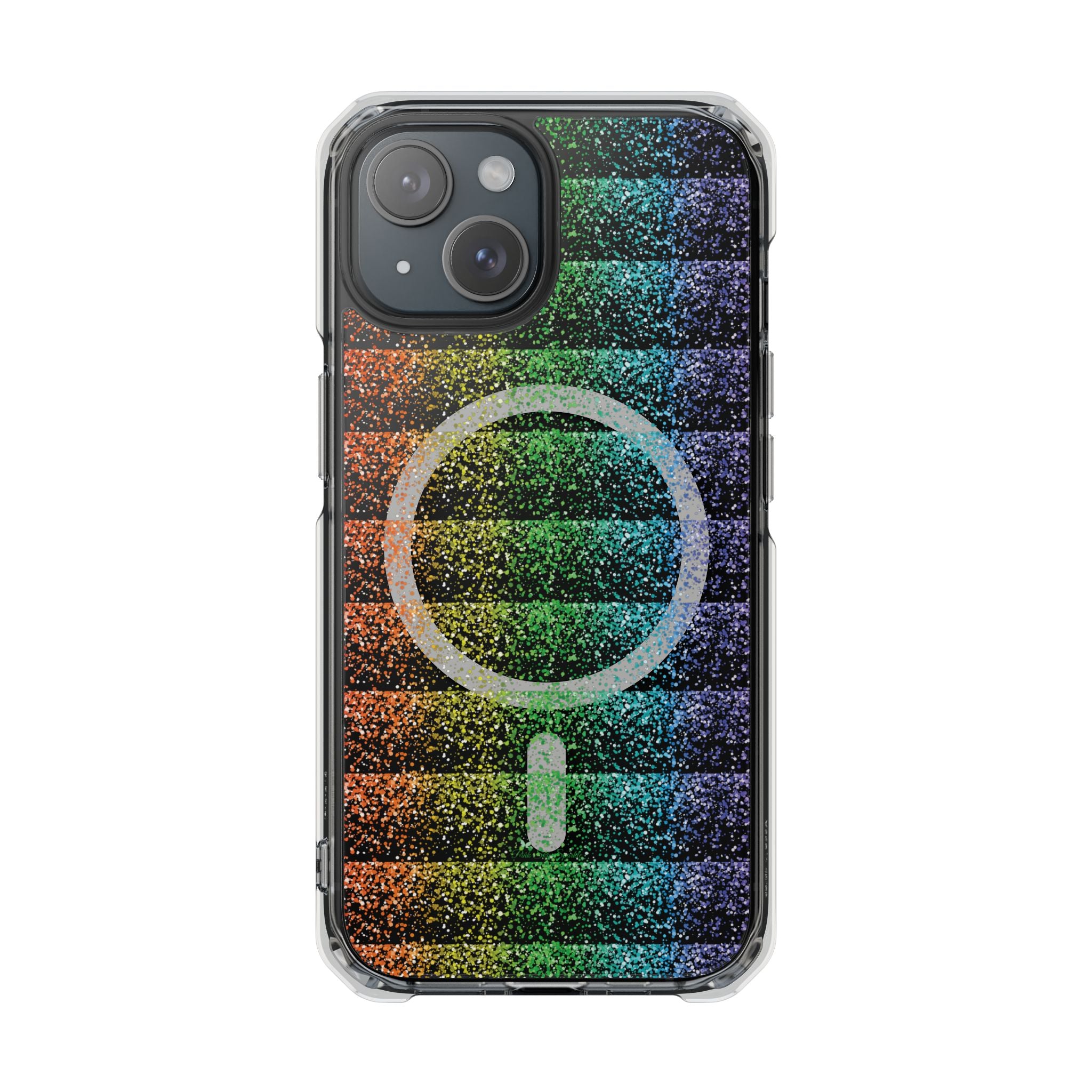 Bright, bold, and full of energy—our Confetti Glow Magnetic Clear Impact iPhone Case&nbsp;features a vibrant rainbow confetti design that pops against your phone. Designed for both style and protection, this case adds a fun, colorful touch while keeping your device safe.