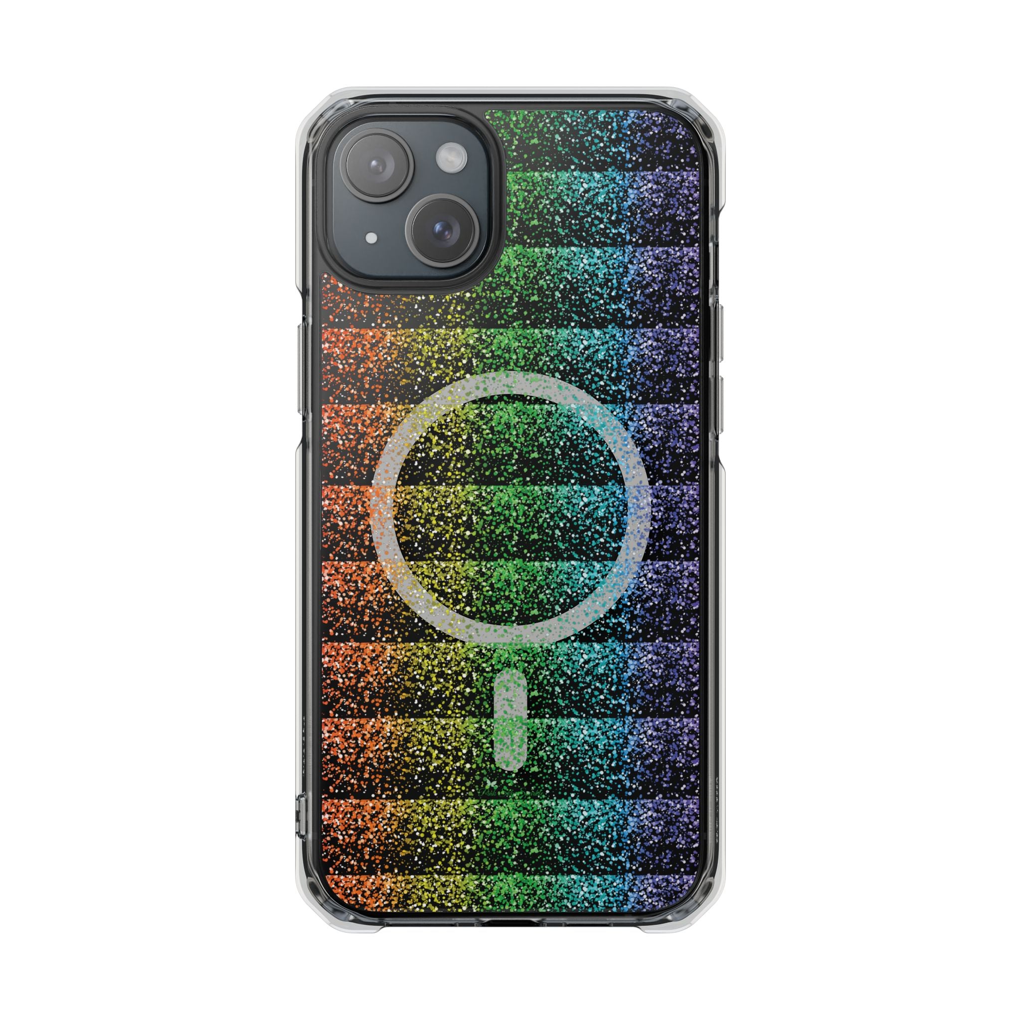 Bright, bold, and full of energy—our Confetti Glow Magnetic Clear Impact iPhone Case&nbsp;features a vibrant rainbow confetti design that pops against your phone. Designed for both style and protection, this case adds a fun, colorful touch while keeping your device safe.