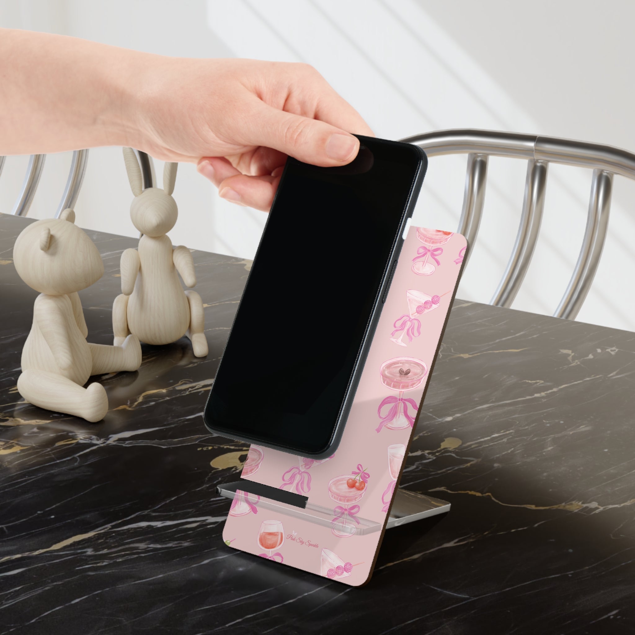 Coquette Cocktails Mobile Display Stand, Phone Holder