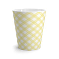 Cottage Chic Yellow Gingham Latte Mug