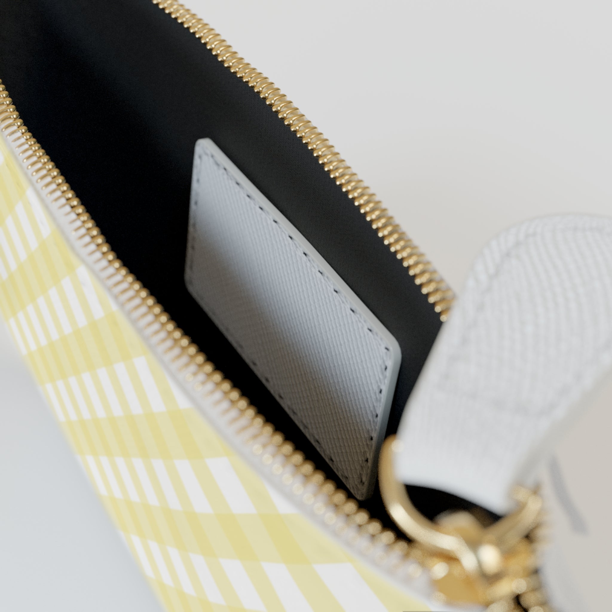 Cottage Chic Yellow Gingham Mini Clutch Bag