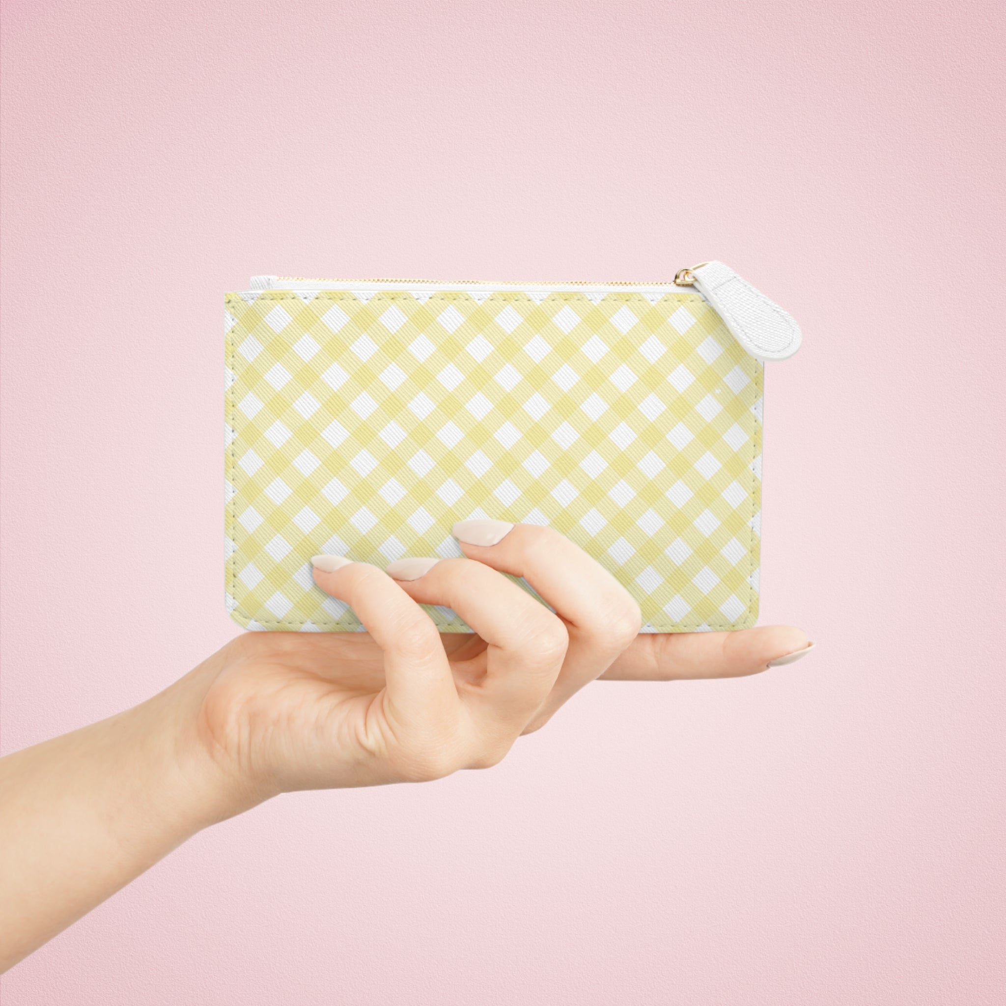 Cottage Chic Yellow Gingham Mini Clutch Bag